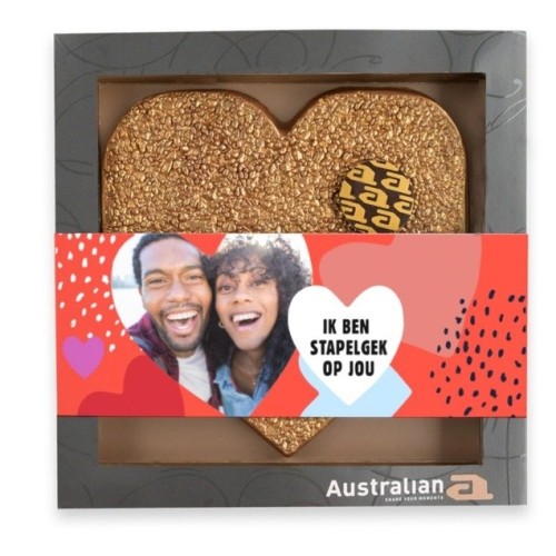 Australian Heart | Milk Gold | Crazy about you with your own photo | 220g